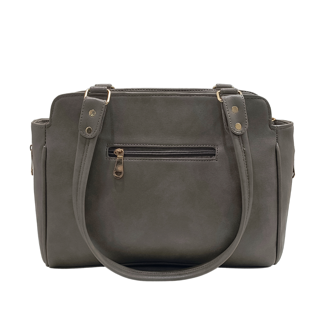 Compact Faux Leather Tote