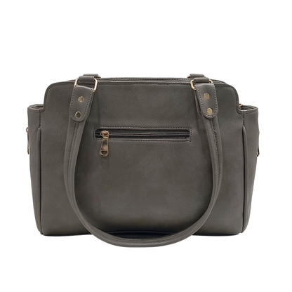 Compact Faux Leather Tote
