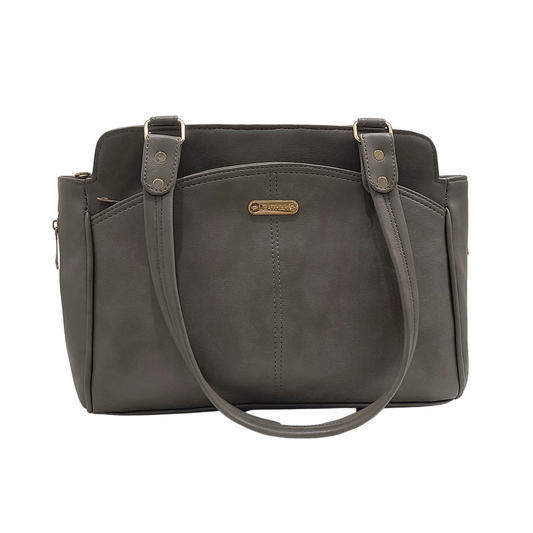 Compact Faux Leather Tote