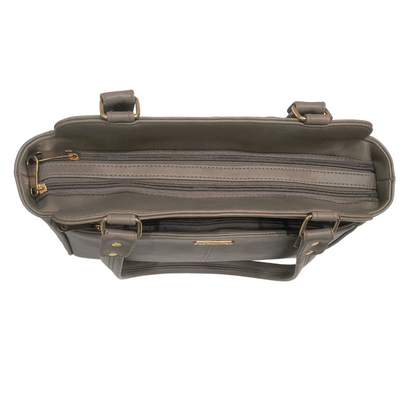 Compact Faux Leather Tote